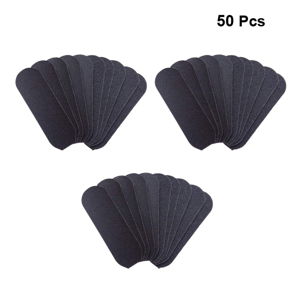 EXCEART 50pcs Foot Sandpaper Foot File for Callus Removal Portable Pedicure Accessories Care Tool, Black - Image 2