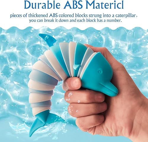 Miniatura 2 de 2 piezas de juguete articulado para ansiedad, juguetes de descompresión de tiburón oceánico, juguete de descompresión divertido para autismo TDAH