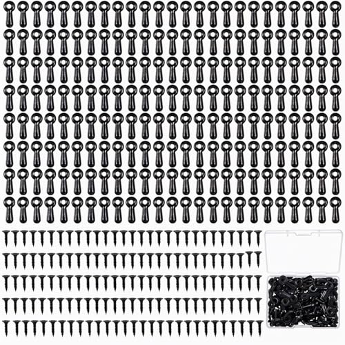 Image of Ptwola 200 Pieces Picture Frame Corner Turn Button Fasteners Set Metal Photo Frame Tabs Screws Mounting Hardware Backing Board Clips for Crafts Hanging Pictures Framing Repair Supplies