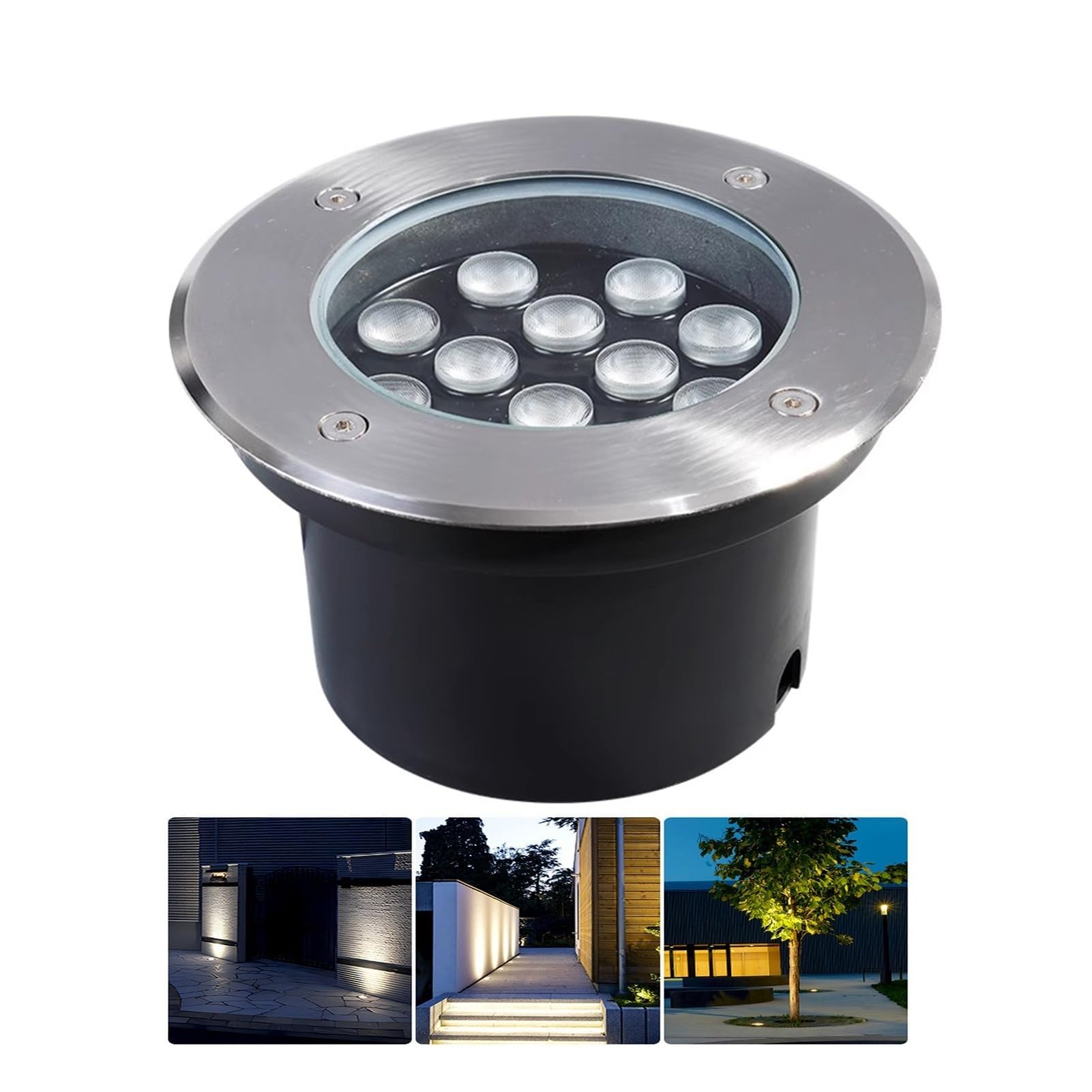 Amazon.co.jp: 屋外 ライト 埋め込み - 床埋め込み照明 - 丸型屋外用