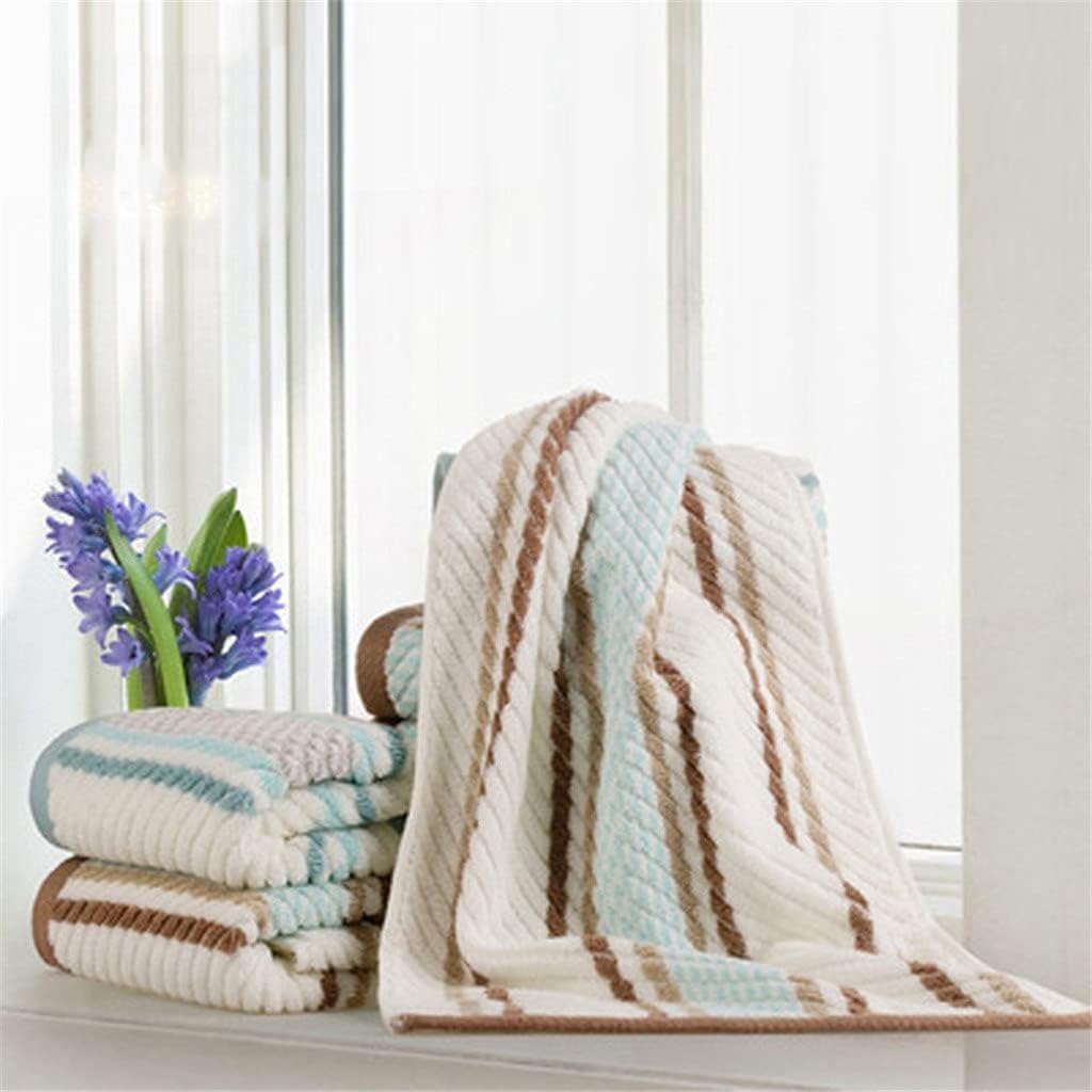Color Strip Stripe Cotton Spa Face Towel for Kids Thick Soft Bath Home Beach Hand Not Fade Towel(D)