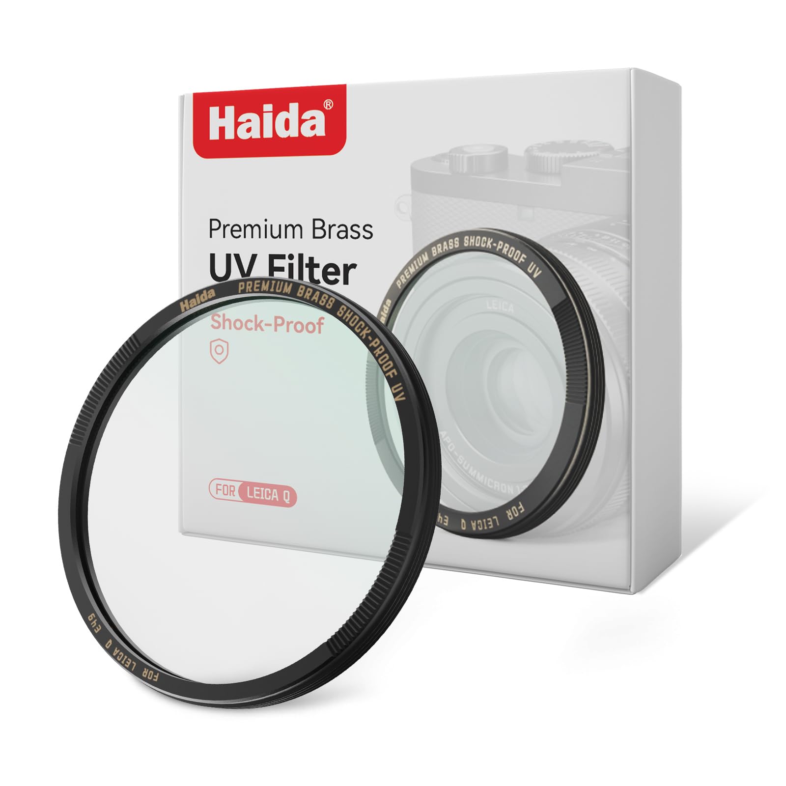 Haida Filtro UV de latón a prueba de golpes de 49 mm para LEICA Q