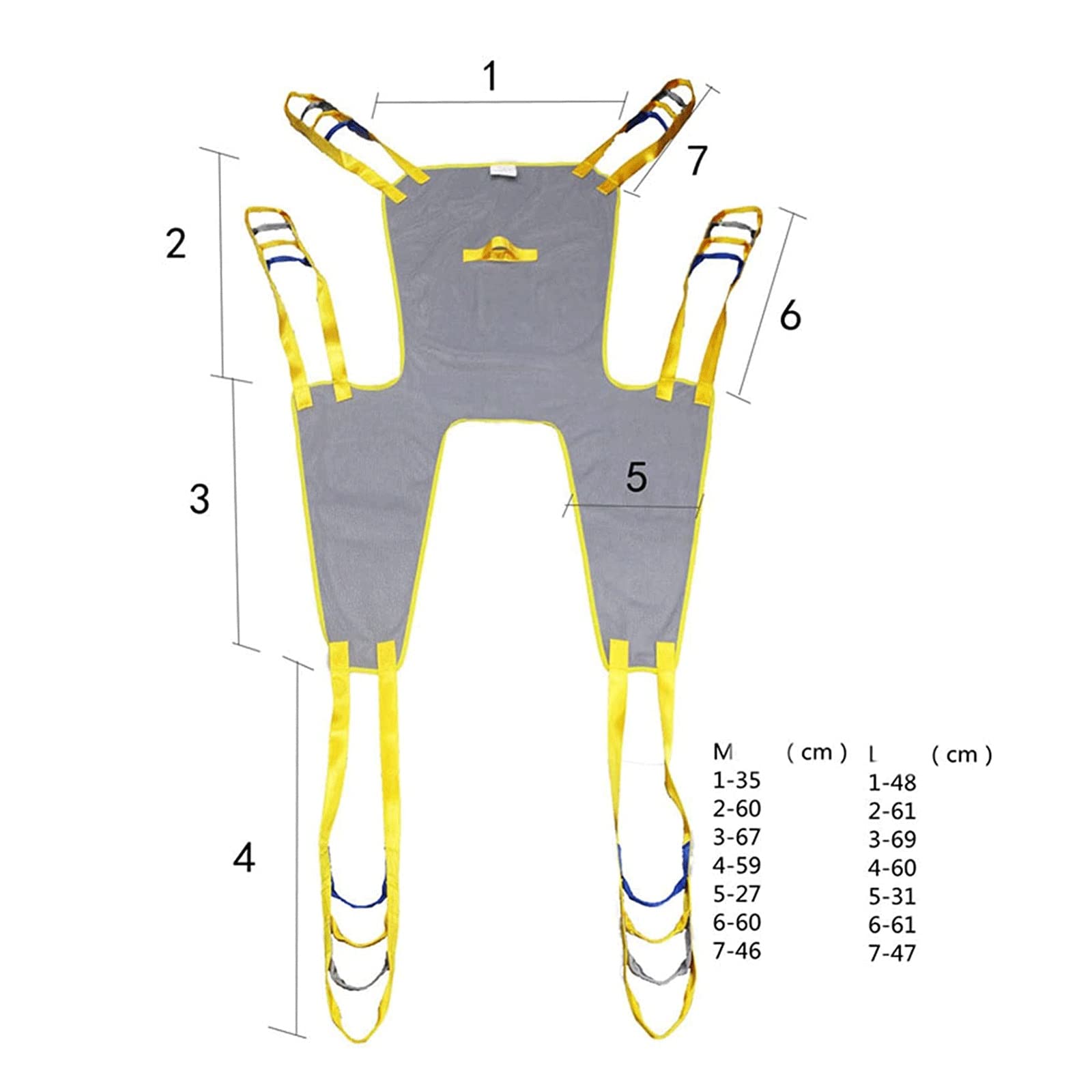 Harnais De Toilette Pour Lève-Personne Avec Support De Tête, Élingue De Toilette Lève De Patient De Bain En Maille Universelle Élingue De Douche À Jambes Divisées Pour Hôpitaux, Maisons ( Size : M )