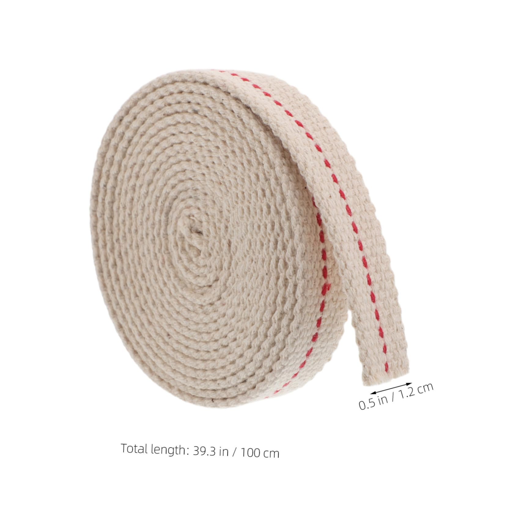 Sosoport 2rolls Cotton Replacement Wick for Oil Lamps Lanterns Chamber Lamps Fit for Outdoor Camping and Adventures