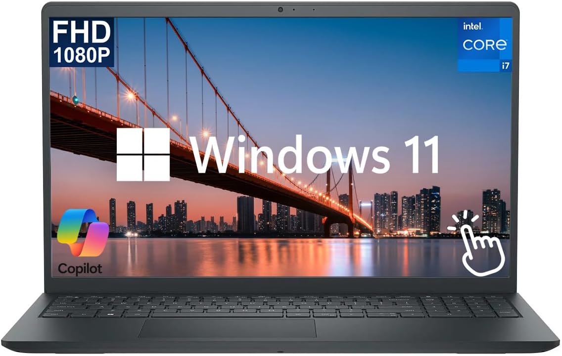 Dell 15.6" FHD Touchscreen Business Laptop Computer, 13th Gen Intel Core i7-1355U (10-Core), 40GB RAM 2.5TB Storage (2TB SSD+512GB Docking Station Set), Windows 11, SageNova Earphones, Black