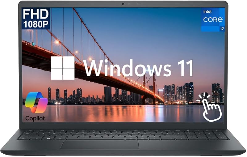Dell 15.6" FHD Touchscreen Business Laptop Computer, 13th Gen Intel Core i7-1355U (10-Core), 40GB RAM 2.5TB Storage (2TB SSD+512GB Docking Station Set), Windows 11, SageNova Earphones, Black
