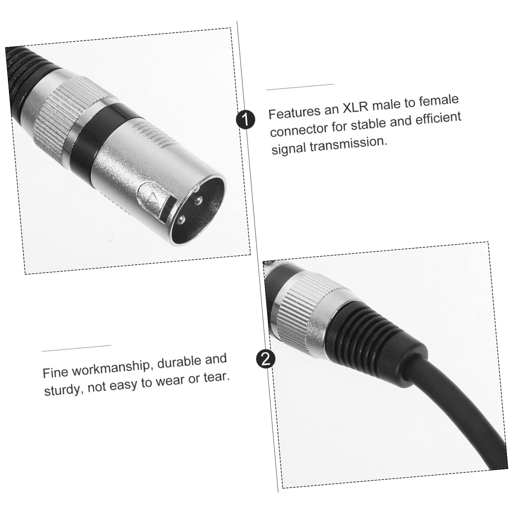 VICASKY 6 Piezas Cable de Audio Xlr de Conector Xlr Macho de Pines Cable de Micrófono para Ktv y Altavoces