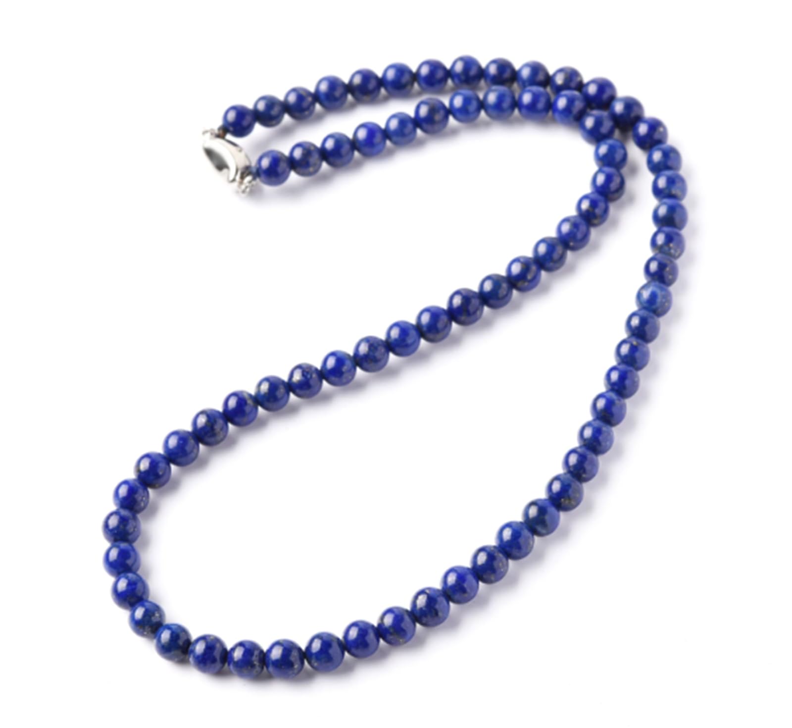 Collar de Cuentas de Cristal para Mujer y Hombre, Collares de lapislázuli Natural, joyería de Cuentas Hecha a Mano para Verano, Playa y Conjuntos de Capas,5.5mm