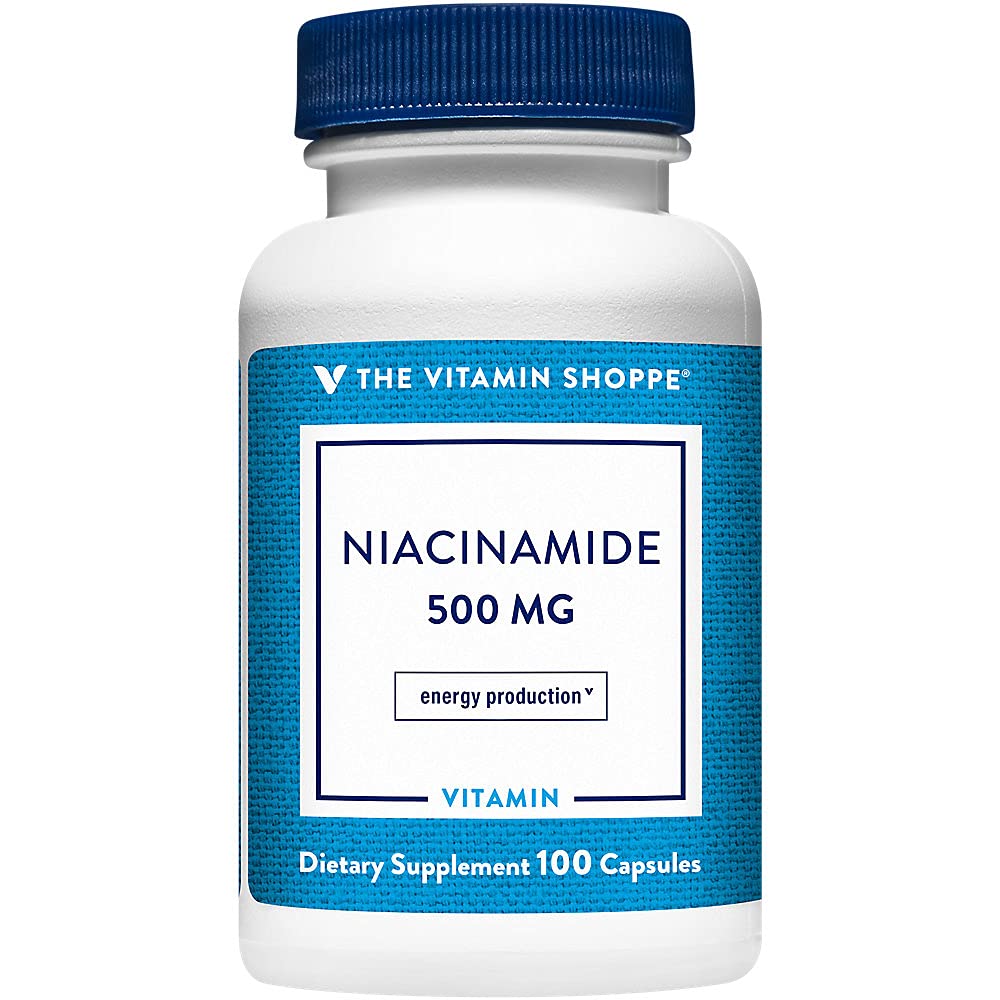 The Vitamin Shoppe Niacinamide 500MG, Supports Cholesterol Levels Already (100 Capsules) 100 Count (Pack of 1)