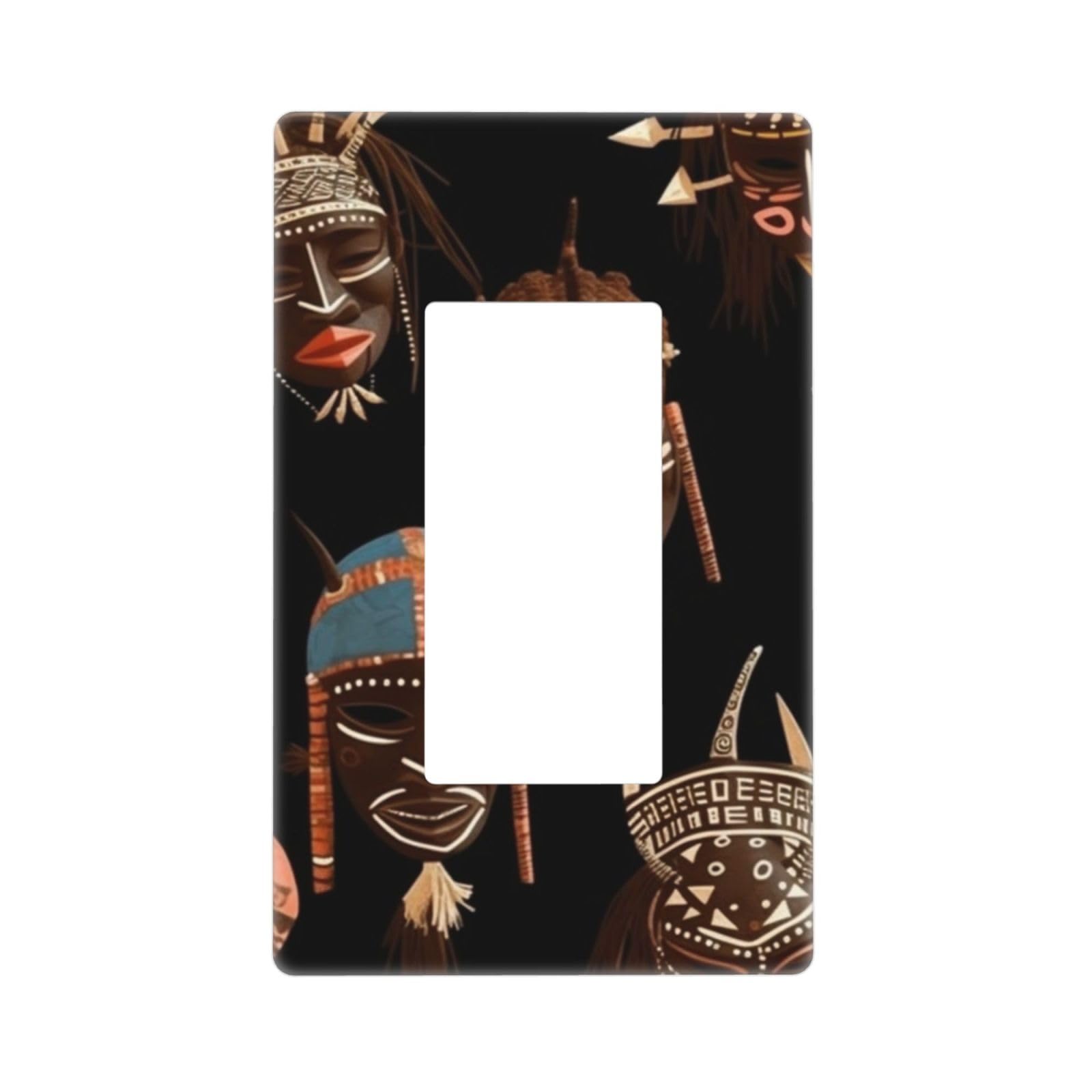 Kloph Style N Decorator Wall Plate 1 Gang Light Switch Covers Decorator Receptacle Outlet Covers African Ritual Ethnic Tribal Wall Plates For Electrical Outlets Plug Cover Single Rocker Switch Plates