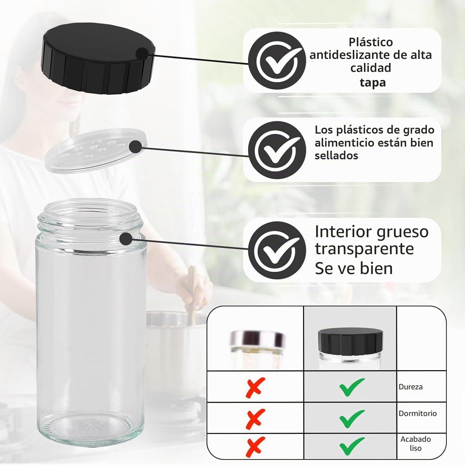 Estante giratorio de especias con 20 vasos de especias,Acero inoxidable | Estante giratorio, Con pegatinas, Funda plegable, Para placa de trabajo o armario