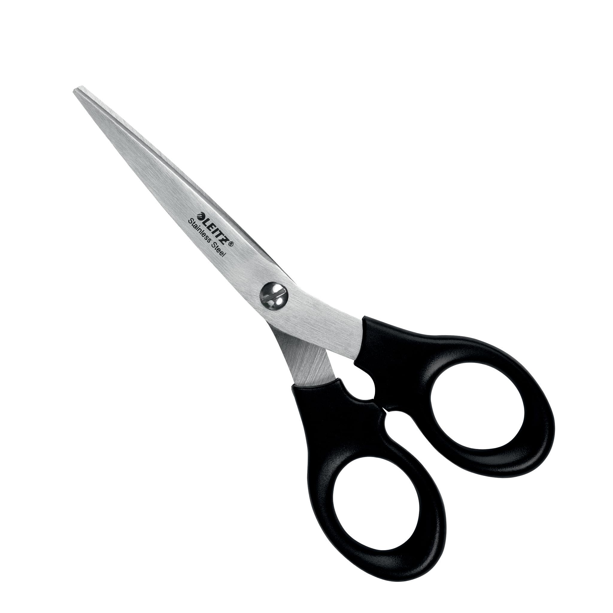 Leitz Stainless Steel Scissors Set 165/185/200 mm, Set of 3 Stainless Steel Scissors in 165; 185 and 200 mm Size on Plastic-Free Hanging Card, 54260095