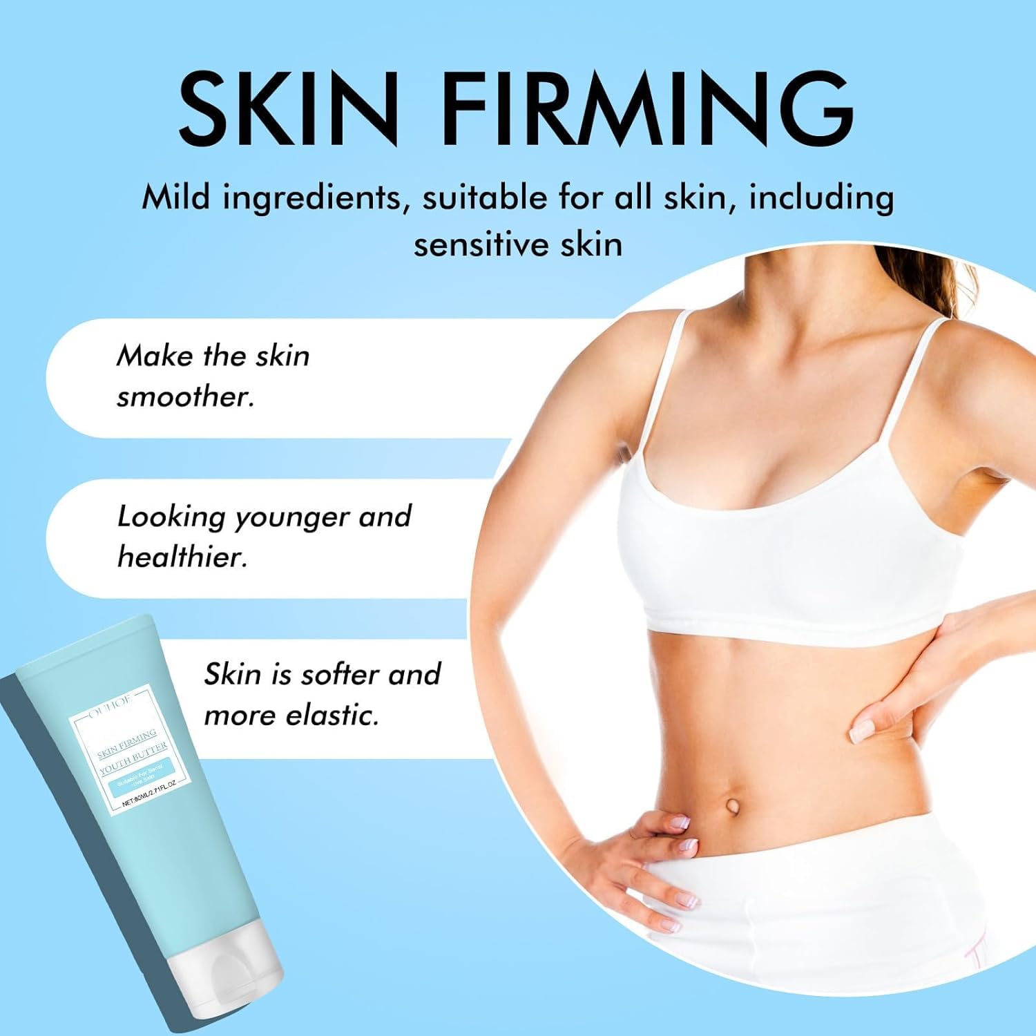 Luxelift Skin Firming Youth Butter,Firming Cream for Loose Skin,Skin Firming Body Butter,80g Skin Firming Body Cream,Skin Firming Butter,Moisturizes Skin and Improves Fine Lines - Image 4