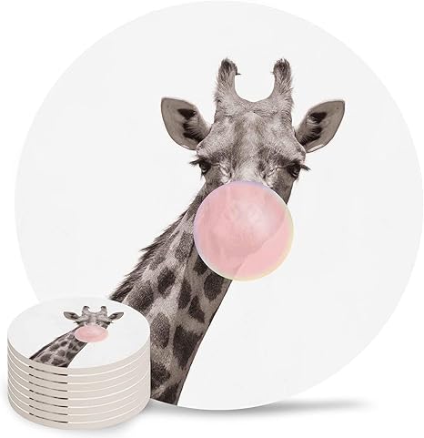 Amazon コースター 吸水カップマット おしゃれ 8枚 セット 動物 キリン吹くガム ピンク お茶パッド マグ パッド 茶托 コルク裏面 丸型 断熱 防水 速乾 滑り止め 家庭用 オフィス用 新築祝い 贈り物 コースター オンライン通販 Amazon コースター 吸水カップマット おしゃれ 8枚 セット 動物 キリン吹くガム ピンク お茶パッド マグ パッド 茶托 コルク裏面 丸型 断熱 防水 速乾 滑り止め 家庭用 オフィス用 新築祝い 贈り物 コースター オンライン通販
