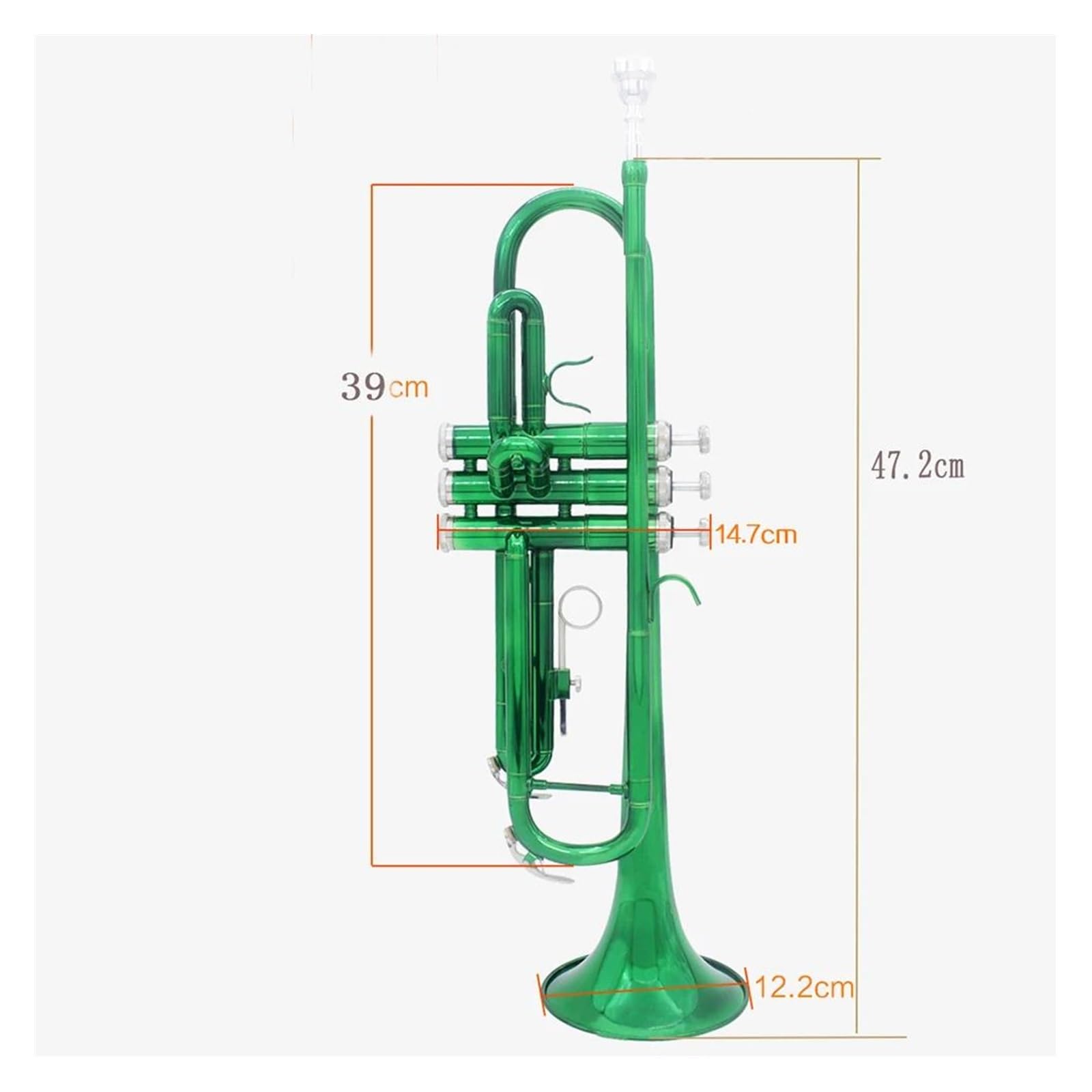 trąbka instrument Zielona Trąbka Bb Płaski Profesjonalny Mosiężny Instrument Muzyczny Wykwintne Trwałe Akcesoria Do Ustników Trompete