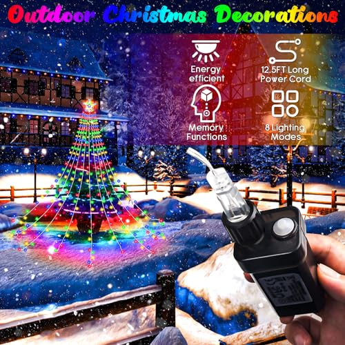 Luces Navideñas Estrella LED Multicolor para Exterior miniatura 4