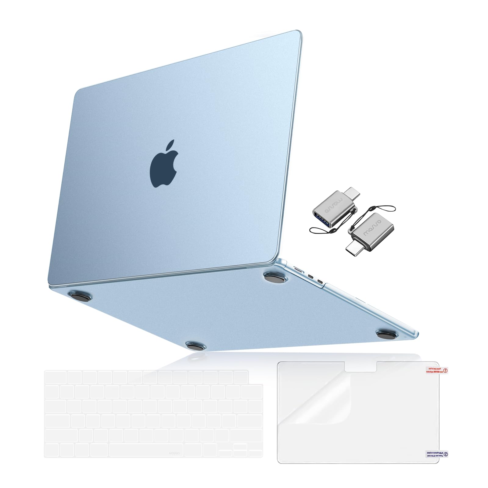 MOSISO Compatible with MacBook Air 13 inch Case M5 M4 M3 M2, Sky