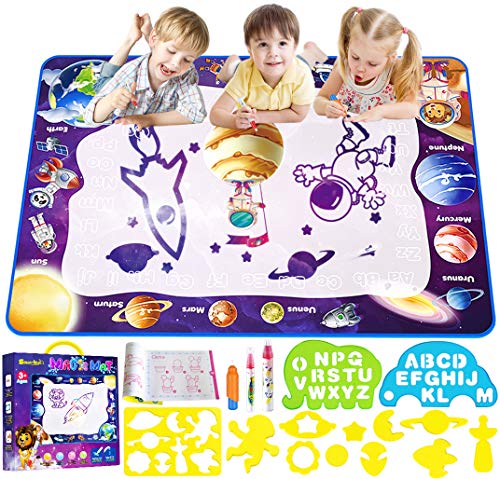 Smarkids Agua Dibujo Pintura 100x70 cm- Doodle Alfombra Mágica de Agua Doodle Estera de Agua Doodle Juguete Educativo Regalo Ideal de Cumpleaños Juego para Niños Niñas de 3 4 5 6 7 8 Años