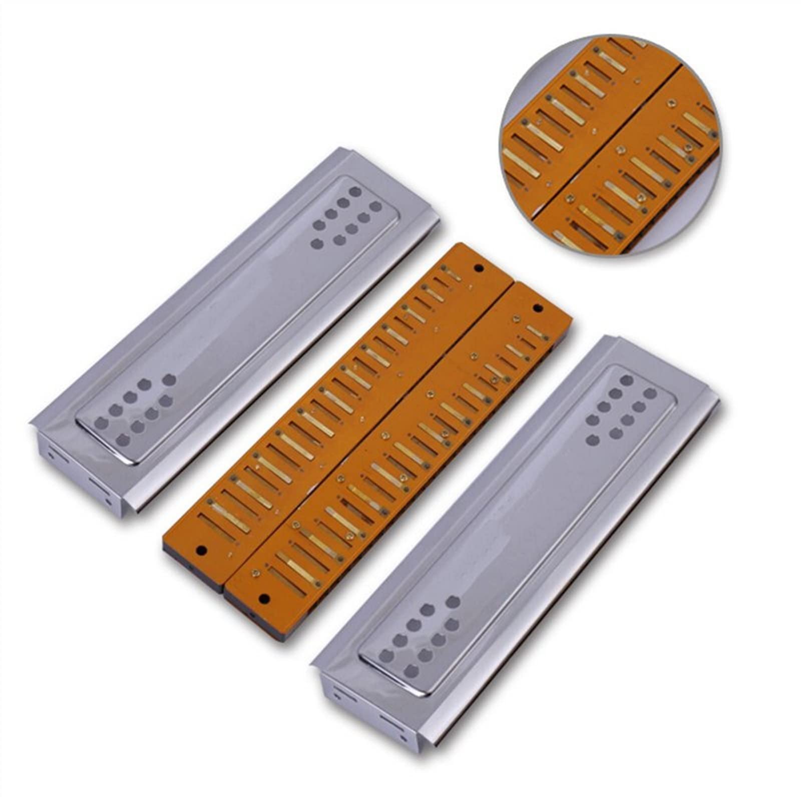 Set di Chiavi per Armonica A Doppio Lato A 24 Fori C&G Tone 2 in 1 Tremolo Bass Mouth Organ Strumento Musicale A Fiato Armonica per Principianti