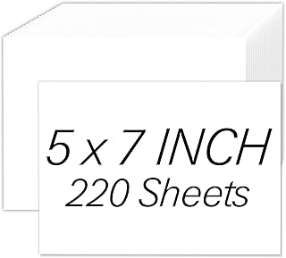 220 Sheets 5x7 Cardstock Paper, White Cardstock Printer Paper 5x7, 200 GSM Thick Card Stock, Printable Cardstock 5 x 7 for DIY Crafts, Greeting Cards, Wedding Invitations