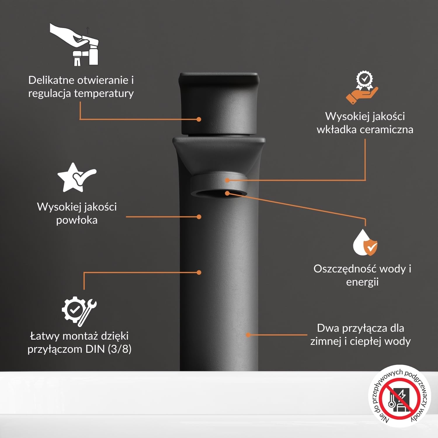 Planetmöbel umywalka z szafką podumywalkową 50 cm, szafka pod umywalkę, cichy domyk, zestaw mebli łazienkowych, złoty dąb