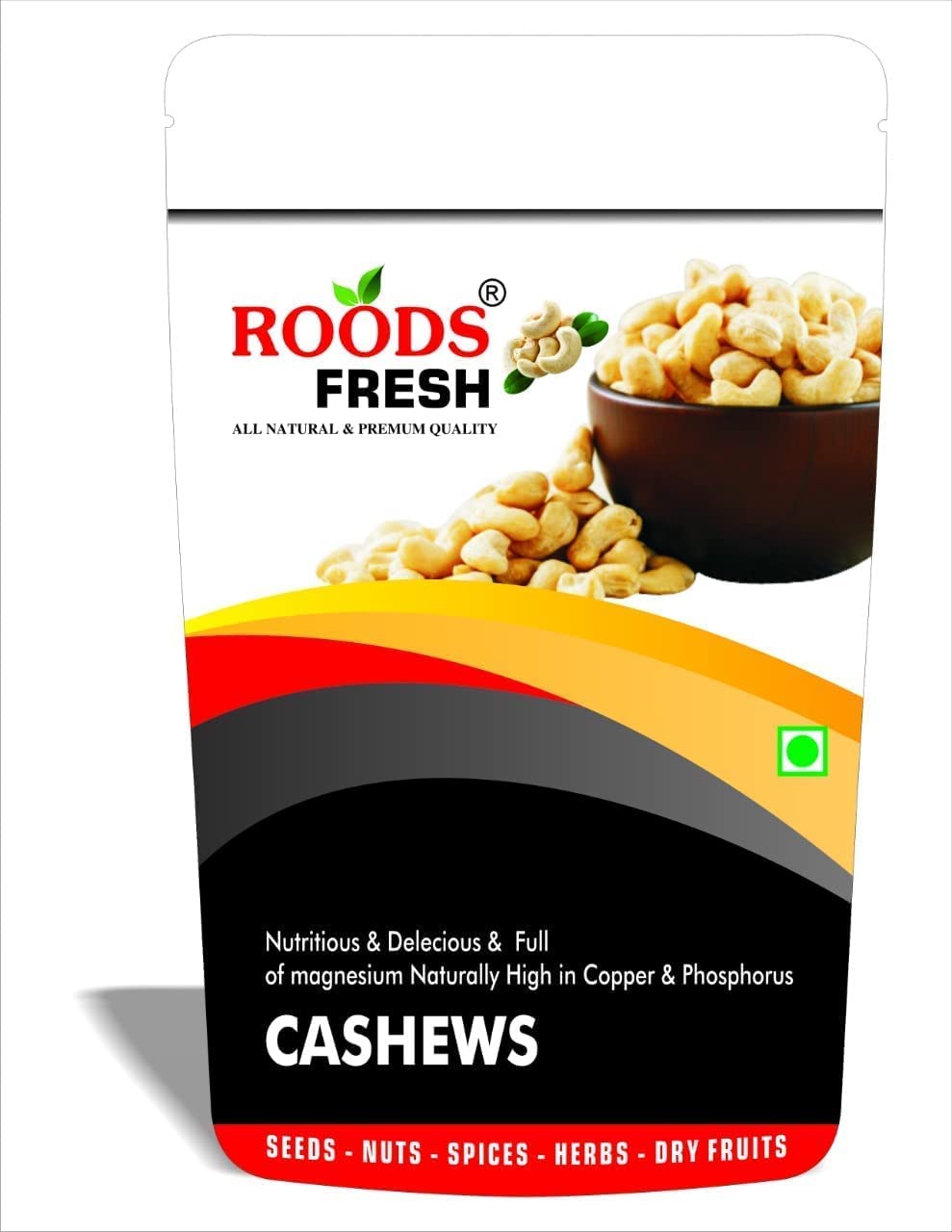 CROW Całe nerkowce, 100% naturalne, słodkie i chrupiące kaju premium (250)
