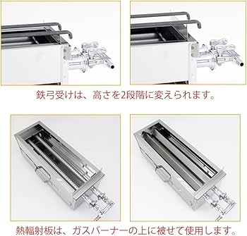 ネット専用品 焼鳥コンロ ガス 2本バーナー 日本製 やきとり・串焼き・焼き鳥 ネット専用品 焼鳥コンロ ガス 2本バーナー 日本製 やきとり