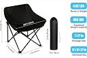 JOVARE Heavy Duty Folding Camping Chair with Side Pocket, Portable Outdoor Chair for Camping, Road Trips, Garden & Travel, Compact & Lightweight with Carry Bag –150KG Weight Capasity (Pack of 2) gallery image