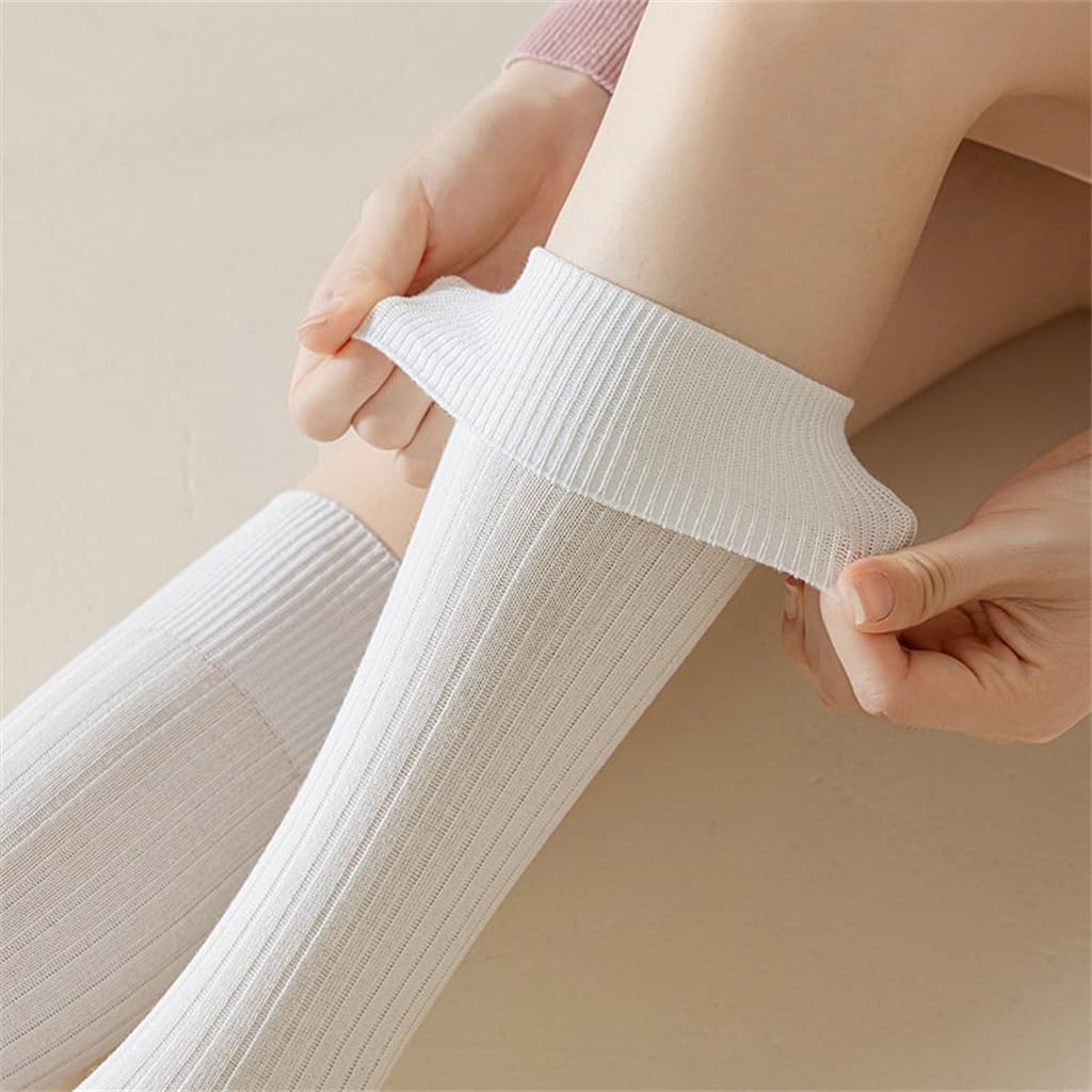 Split Toe Socks for Women with Two Needle Anti Pilling High Leg Knee Length
