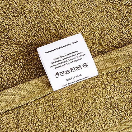 Image of Amazon Brand - Solimo 100% Cotton Bath Towel, 500 GSM (Olive Green)