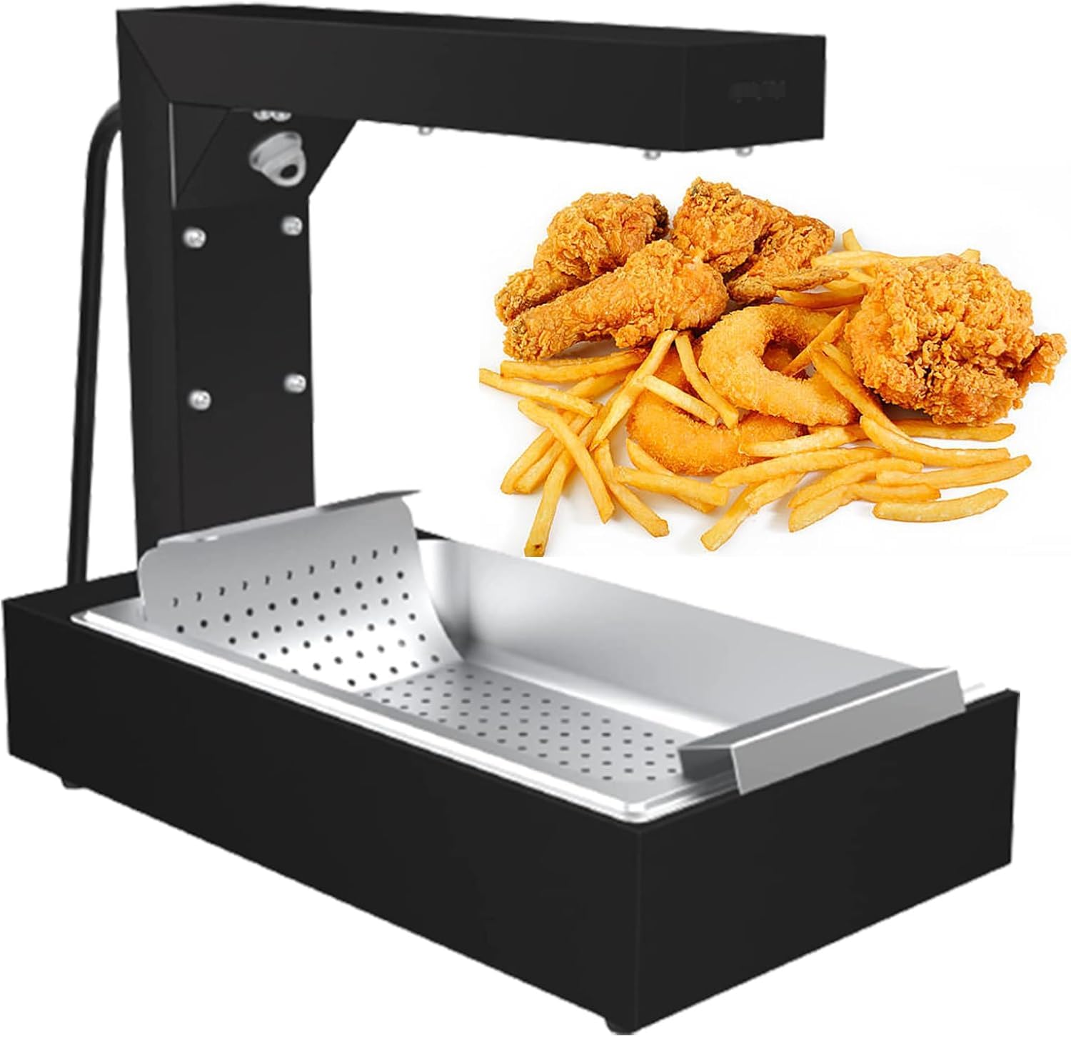 French Fry Wärmer, Electric Food Heating Station, Kommerzieller Warming Dump für Buffet, ideal für die Beibehaltung von Pommes bei Perfekter Serviertemperatur