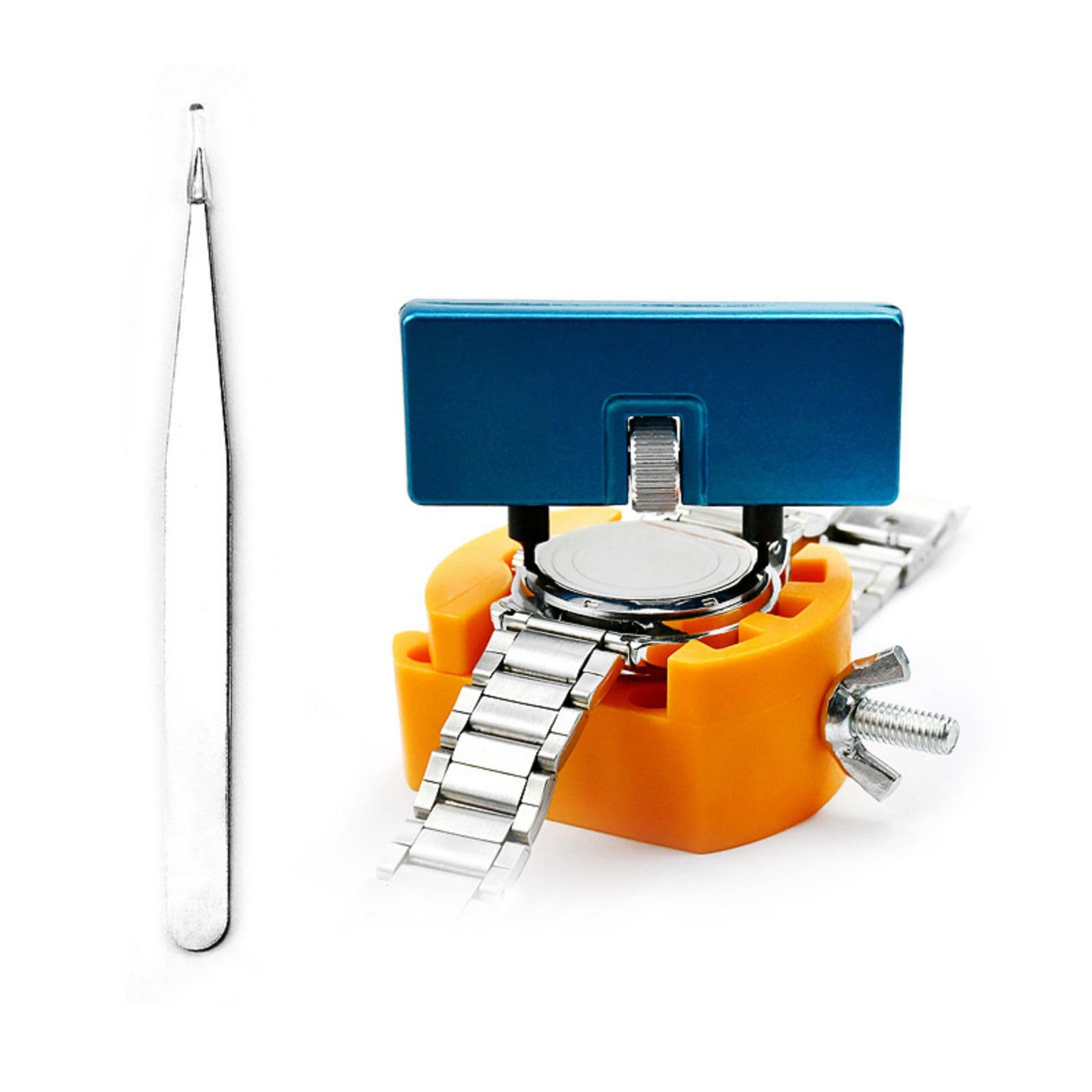 Herramienta para Correa de Reloj, Kit de reemplazo de batería, Juego de Herramientas para reparación de Relojes, Base Abierta, Tapa Trasera Abierta, combinación de Herramientas par