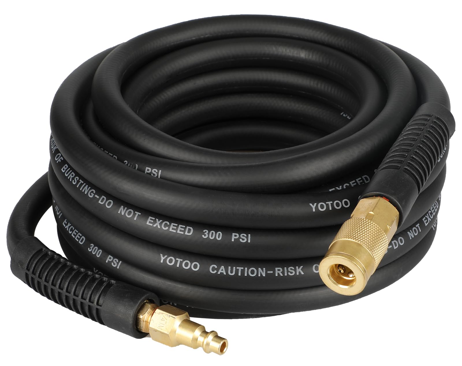 Manguera de aire híbrida 3/8 de 25 pies y 300 PSI con acoplador rápido YOTOO
