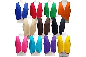 Kids Peasant Costume Vest (Medieval, Colonial, Pirate) Fits Kids 4-16