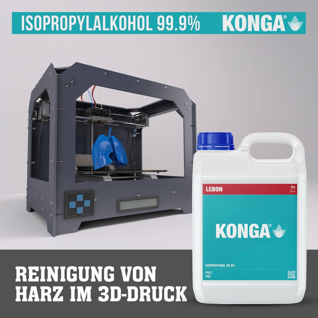 Konga Alkohol izopropylowy 99% do zastosowań technicznych, czyszczenia elektroniki, czyszczenia urządzeń mobilnych, czyszczenia komputerów, usuwania tuszu i markerów permanentnych, środek czyszczący
