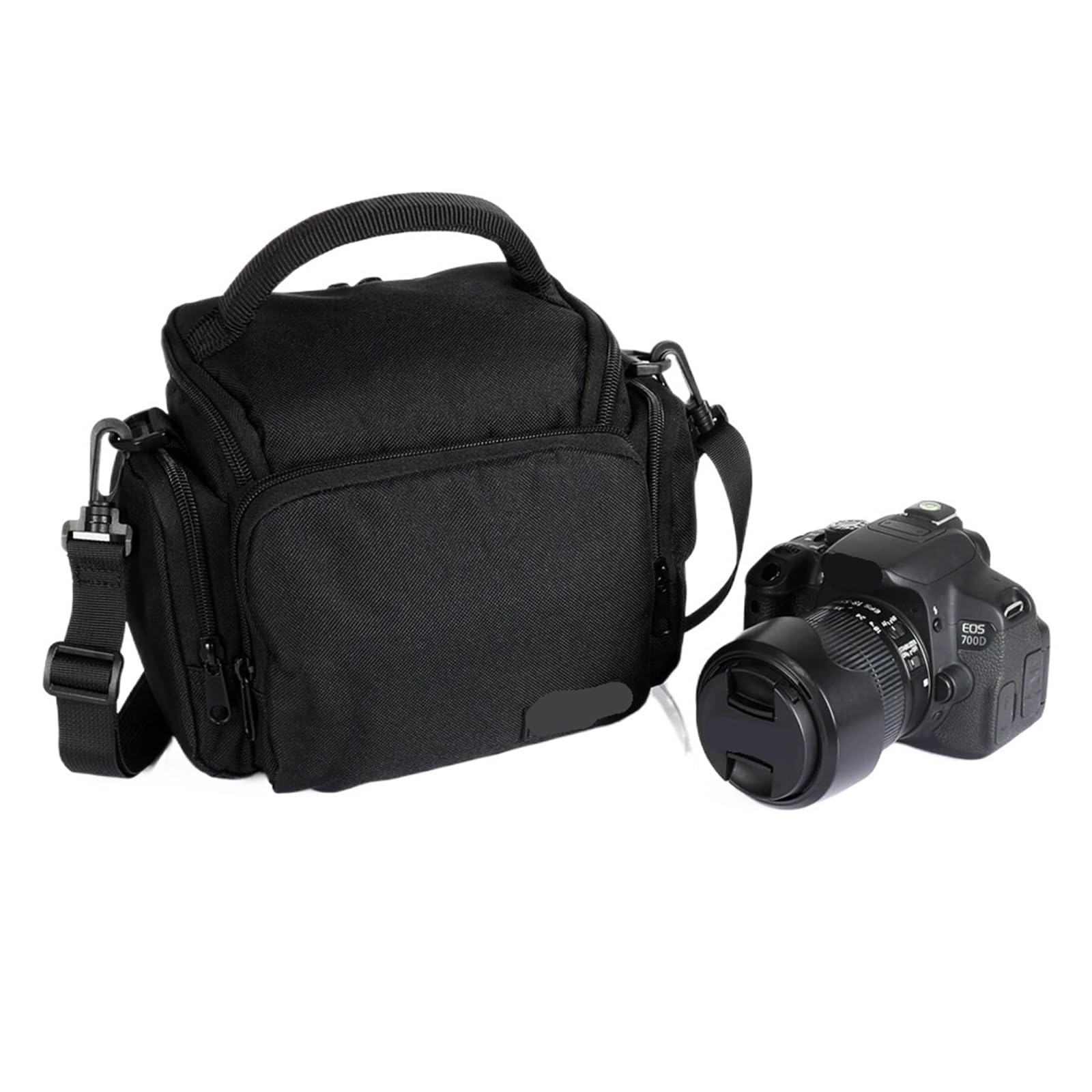 Borsa A Tracolla Per Fotocamera Borsa for fotocamera reflex Obiettivo digitale Zaino for fotografia all'aperto Tessuto leggero impermeabile Grande capacità Multi Per Fotocamera(Black)