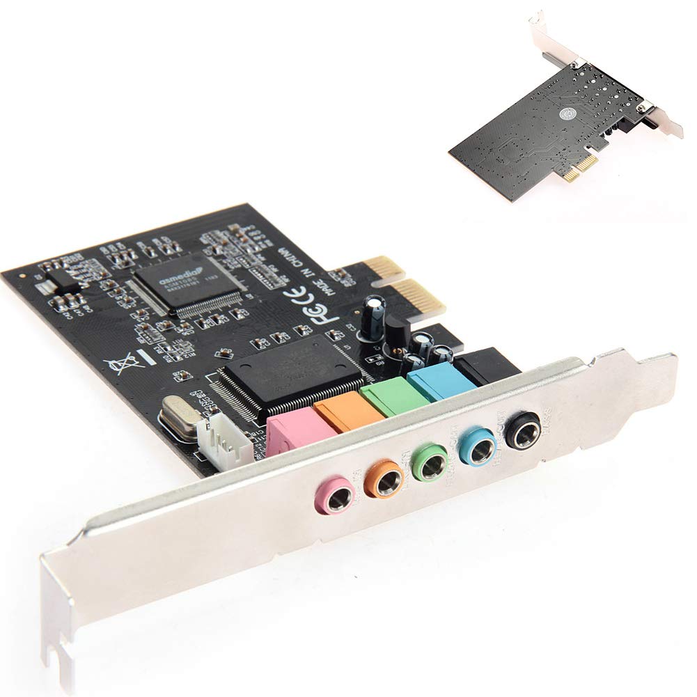 5 tarjetas de sonido de 5.1 canales, tarjeta de sonido envolvente con chip de audio CMI8738, tarjeta de sonido estéreo de escritorio de 6 canales, tarjeta de audio para WIN2000 / para XP/para