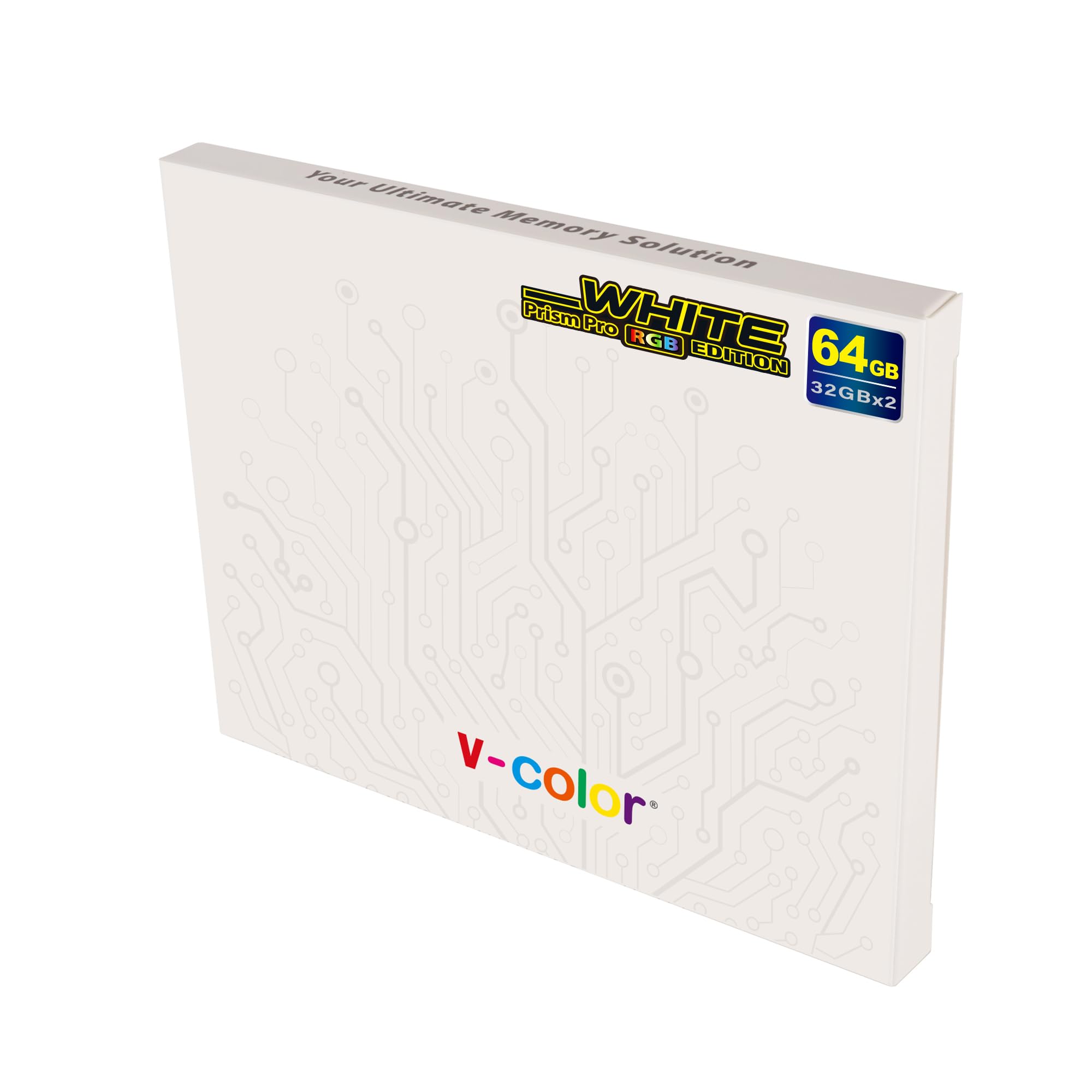 v-color 32GB DDR4-3600（16GB×2）ホワイト V-Color DDR4 Prism PRO RGB 64GB (32GBx2) 3600MHz 2Gx8 CL18 U-DIMM
