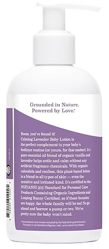 Vista 9 de Earth Mama Calming Lavender Baby Lotion for Dry Skin, Calendula Cream for Newborn Skin Care, Organic Moisturizer for Children with Aloe Juice