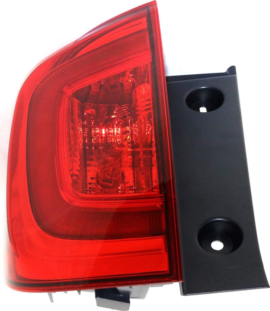 Compatible with 16-18 Pilot & 22-23 Passport Outer Taillight Taillamp Rear Brake Light Tail Lamp w/Bulb Left Driver Side