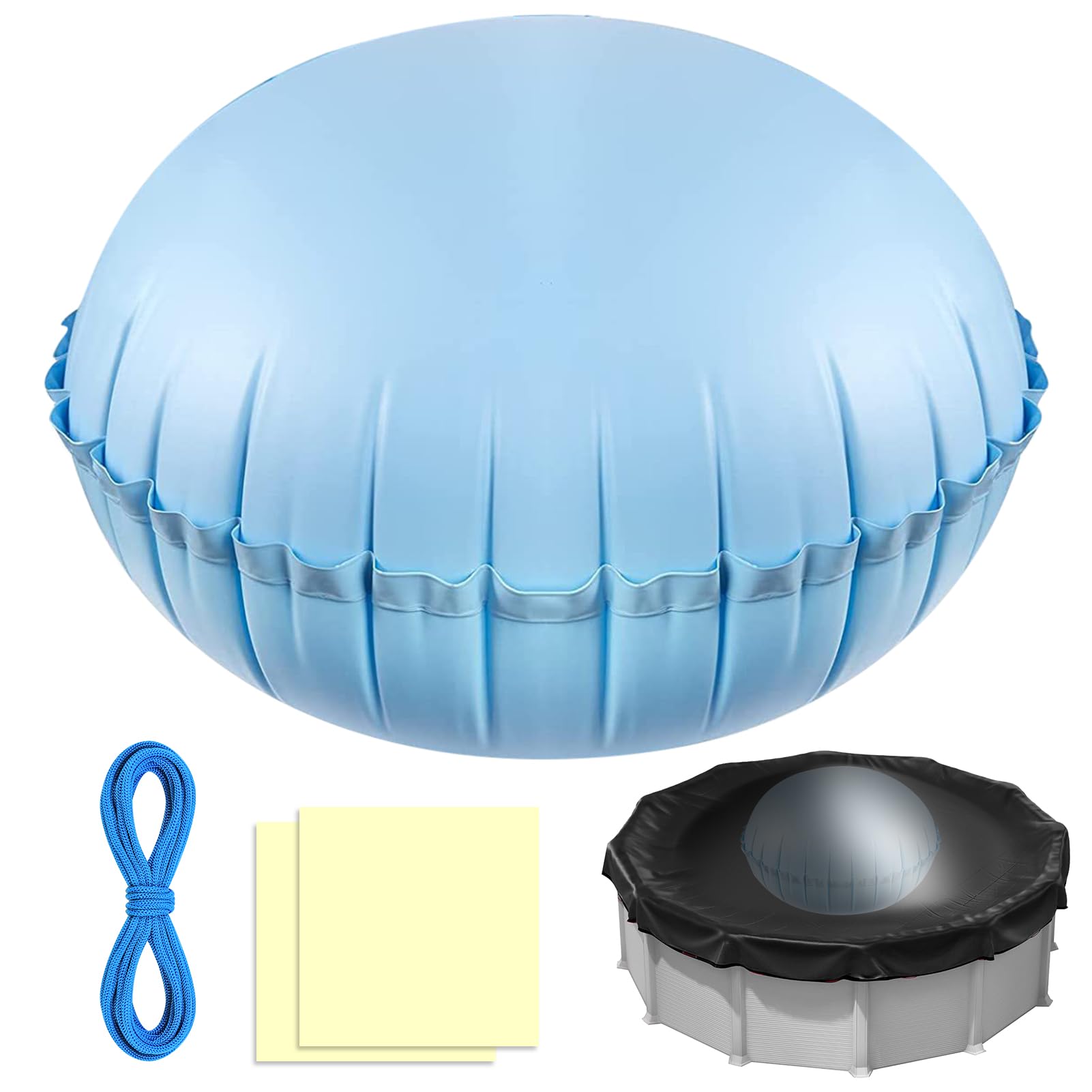 5ft Pool Pillows for Above Ground Pools, Heavy Duty Swimming Pool Air Pillow 0.4mm Thickened Pool Closing Winter Kit Pool Cover Float Balloon with