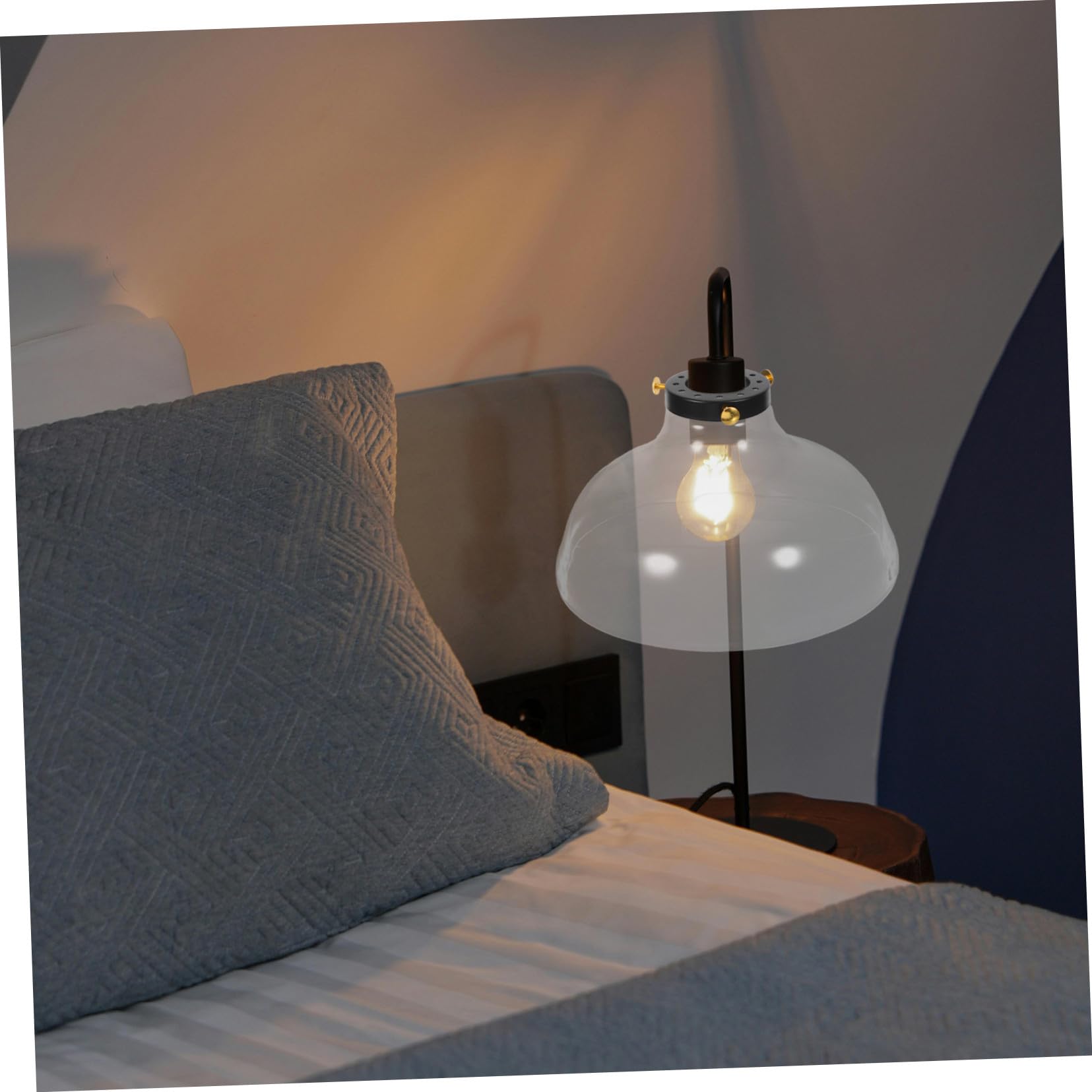 GLEAVI Pantalla de Vidrio Resistente Altas Temperaturas Embudo de Vidrio Soplado Mano para Luces Colgantes Candelabros Apliques de Pared