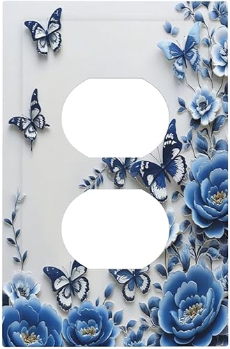 Miniatura 107 de Cubiertas Decorativas para Tomacorrientes Boho Floral Beige Flor y Hoja Botánico 1 Gang Interruptor de Luz Dúplex Placa Cubierta Placas de Boho