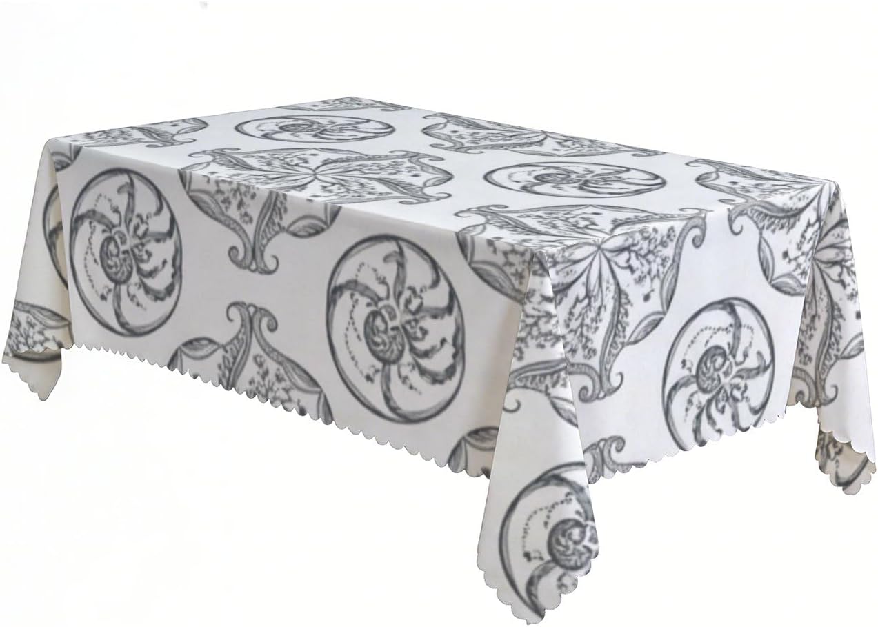 Boho Floral Grid Table Cover 60x120 in, Oil Proof Spill Proof Italian Coffee Table Cover, Party Decorations for Women Cloth Cute for Fiesta Brunch Supplies Coffee