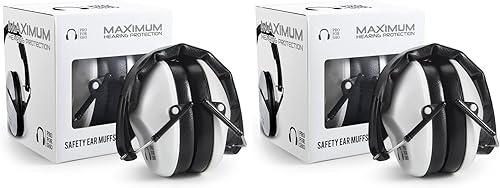 Miniatura 10 de Pro For Sho 34dB NRR - Orejeras de protección auditiva, NRR más alta en diseño compacto, protección auditiva para disparar, cortar y trabajar