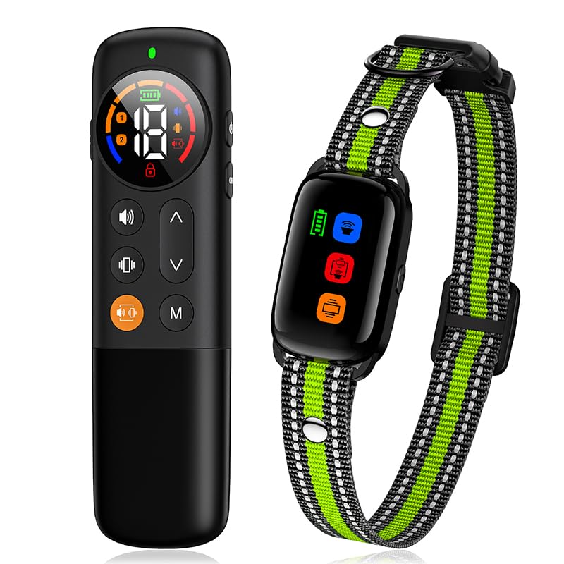 Collier Vibreur pour Chien, Portée de 3000m, Collier Dressage Chien avec Télécommande, 3 Mode BIP, Boost Vibration, Conforme Nouvelle Loi Bien-Être Animal,...