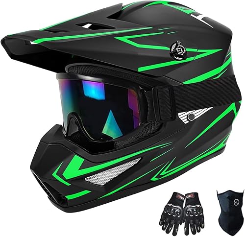 Casco de motocross para jóvenes, para adultos, ligero para motocross, ATV de 4 ruedas, motocross, quad, ciclomotor, todoterreno, casco de