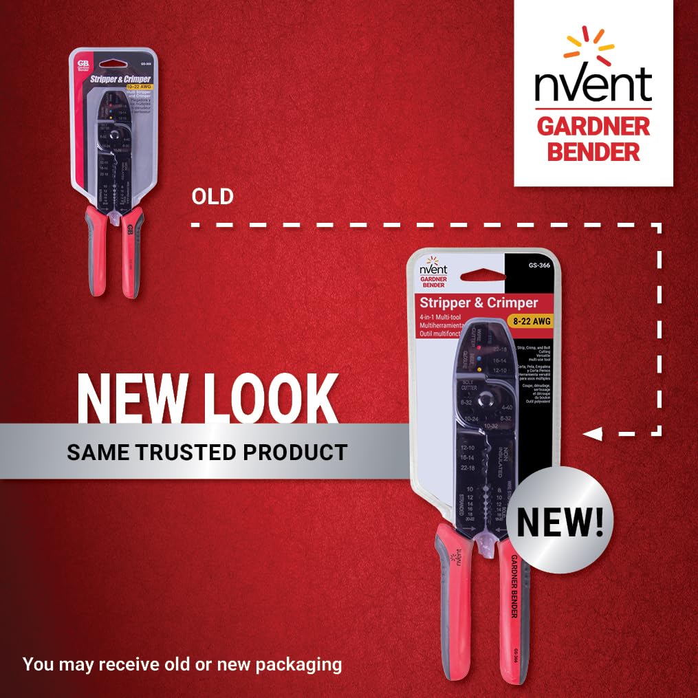 nVent GARDNER BENDER GS-366 4-in-1 Wire Stripper & Crimper, 8-22 AWG Wire — Amazon image 2