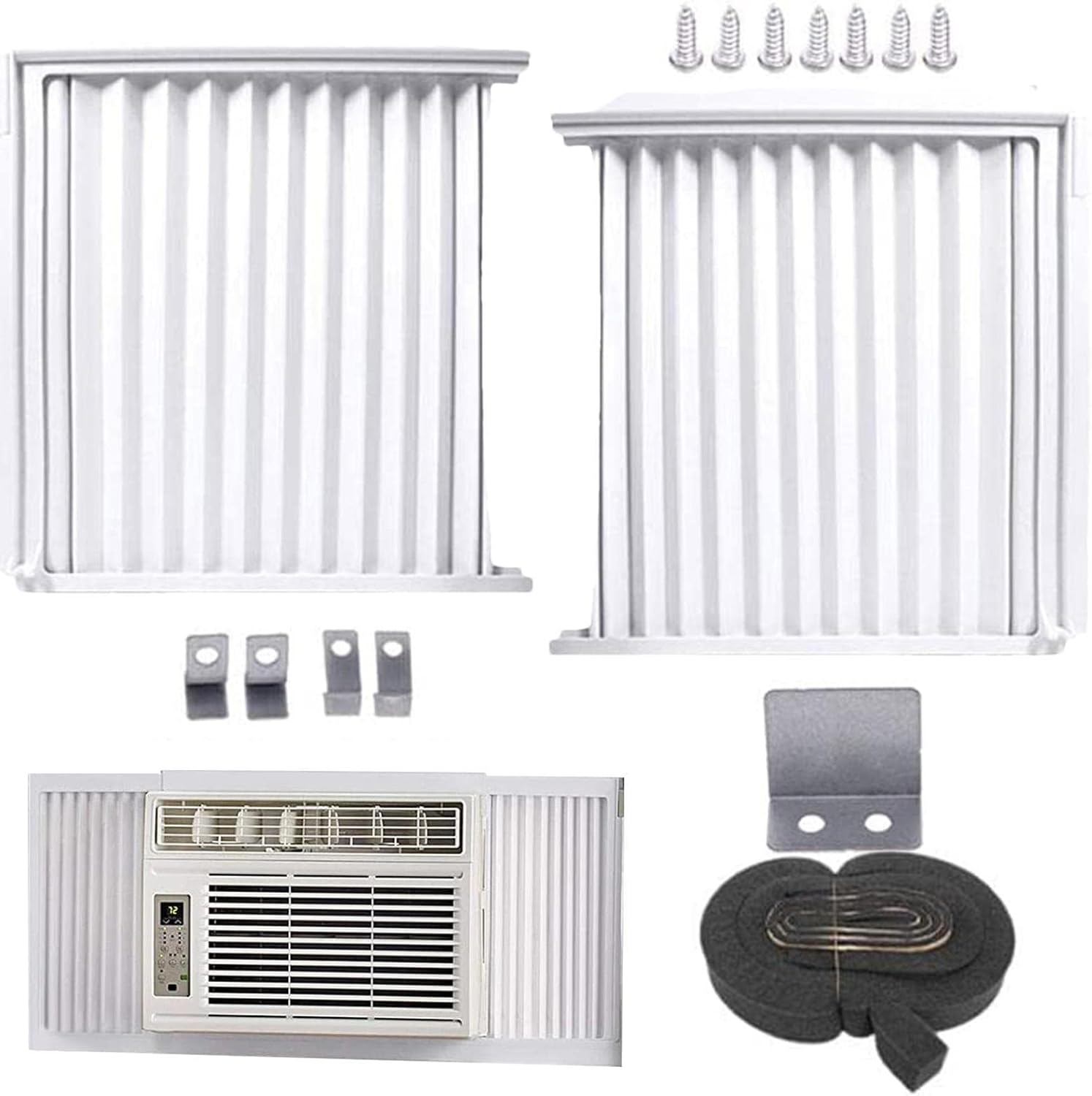 YUAB Window Air Conditioner Side Panels Air Conditioner Side Panel Kit with Frame