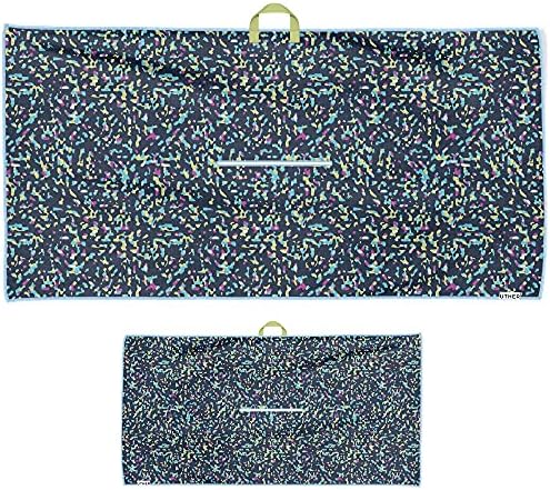 Uther Tour Golf Towel – Dual Hanging Premium Microfiber Towel, Golf Accessories – 20 Inch x 40 Inch, 20+ High Fashion Prints (90s Pixels)